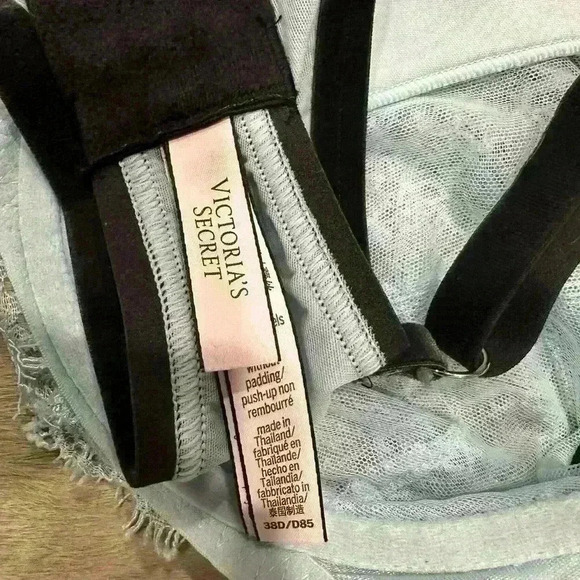 Victoria's Secret Dream Angels Lace Push Up Bra Size 38D Blue Without Padding - Picture 3 of 8